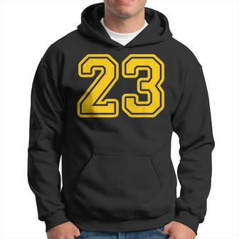 Jersey 23 Golden Yellow Sports Team Jersey Number 23 Hoodie - Seseable