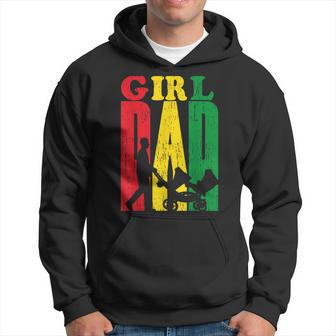 Junenth Black Afro Fathers Day Girl Dad Father Melanin Hoodie | Mazezy DE