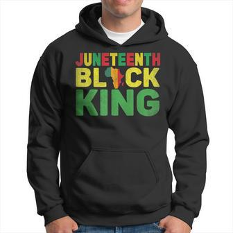 Junenth Black King Melanin Dad Fathers Day Black Pride Hoodie | Mazezy UK