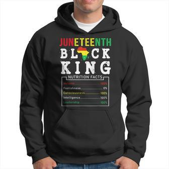 Junenth Black King Nutrition Facts Fathers Day Melanin Gift For Mens Hoodie | Mazezy
