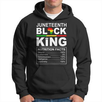 Junenth Black King Nutrition Facts Fathersday Blackfather Hoodie - Seseable