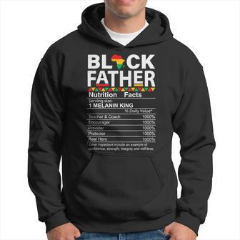 Junenth Black King Nutritional Facts Melanin Fathers Day Hoodie | Mazezy