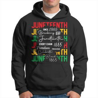 Junenth Celebrate Black Freedom Breaking Every Chain 1865 Hoodie | Mazezy