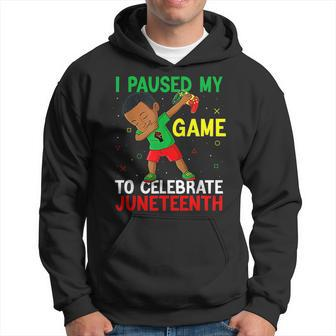 Junenth I Paused My Game To Celebrate Junenth Gaming Hoodie | Mazezy