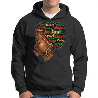 Junenth Is My Independence Day Afro Melanin Black Queen Hoodie | Mazezy AU