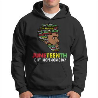 Junenth Is My Independence Day Black King Fathers Day Men Hoodie | Mazezy