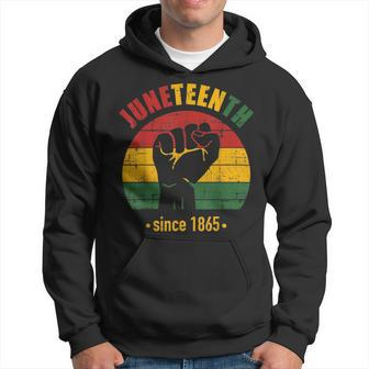 Junenth Since 1865 With Pan African Flag And Fist Hoodie | Mazezy