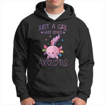 Just A Girl Who Loves Axolotls Lover Gifts Kawaii Axolotls Hoodie | Mazezy