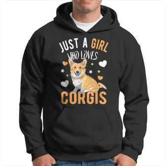 Just A Girl Who Loves Corgis Corgi Dog Corgi Lover Gift Hoodie | Mazezy