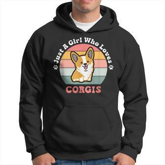 Just A Girl Who Loves Corgis Corgi Dog Design Hoodie | Mazezy