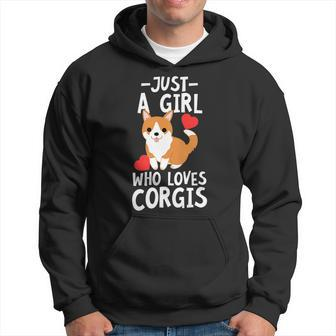 Just A Girl Who Loves Corgis Corgi Lover Gift Hoodie | Mazezy