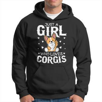 Just A Girl Who Loves Corgis Funny Corgi Gifts Hoodie | Mazezy
