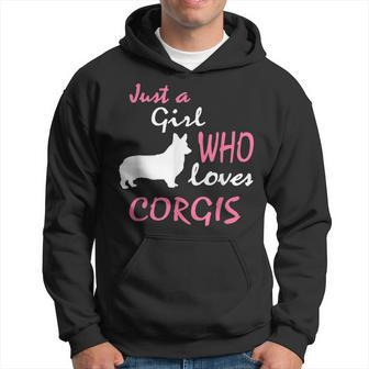 Just A Girl Who Loves Corgis Pembroke Corgi Girls Gift Hoodie | Mazezy