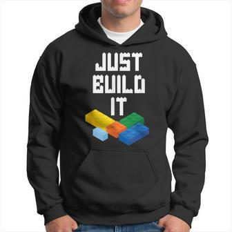 Just Build It Master Builder Building Blocks Toy Bricklayer Hoodie - Seseable