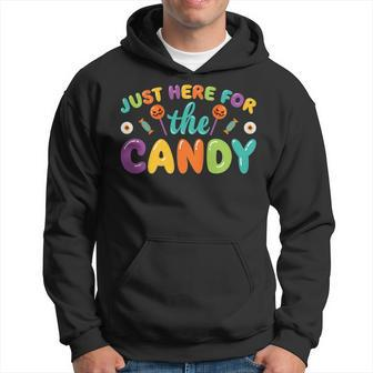 Just Here For The Candy Funny Halloween Kids Halloween Funny Gifts Hoodie | Mazezy