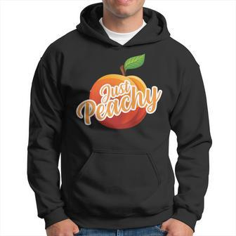 Just Peachy Summer Positive Motivational Inspirational Quote Hoodie | Mazezy