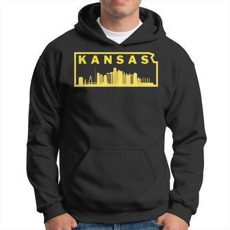 Kansas City Skyline & Map Kc Pride Gift Hoodie | Mazezy