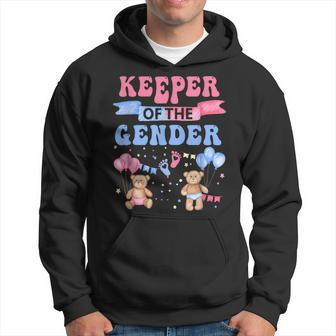 Keeper Of The Gender Reveal Baby Bear Balloons Pink Or Blue Hoodie - Monsterry