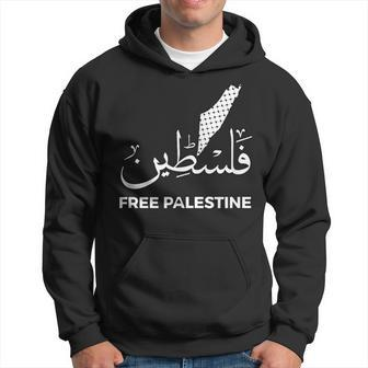 Keffiyeh Palestinian Map Arabic Scarf Shemagh Palestine Flag Hoodie - Seseable