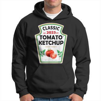 Ketchup Costume Matching Couples Groups Halloween Ketchup Hoodie - Seseable