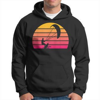 Kiteboard Retro Kiteboarding Gift Sunset Hoodie - Thegiftio UK