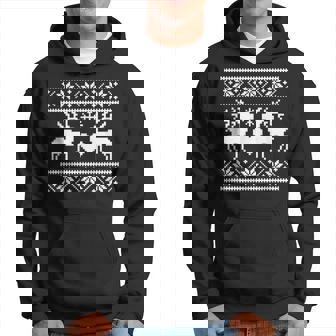 Knit Deer Ugly Christmas Sweater Style Hoodie - Monsterry