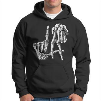 La Hands Skeleton Original Los Angeles Hand Sign Halloween Hoodie - Seseable