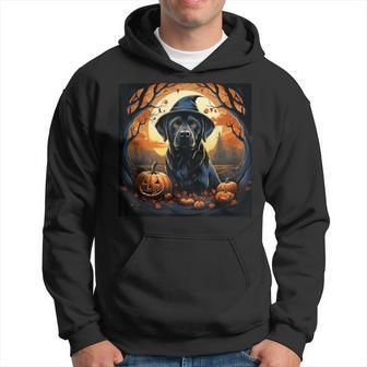 Labrador Witch With Pumpkin Halloween Costume Lab Lover Hoodie - Seseable
