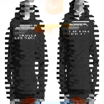 Lake Dallas Tx Vintage Evergreen Sunset Eighties Retro Hoodie | Mazezy