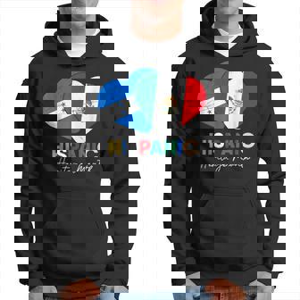 Latin Honduras Mexico Flag Heart Hispanic Heritage Month Hoodie - Thegiftio