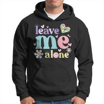 Leave Me Alone Hearts And Happy Faces – Funny Introvert Hoodie - Thegiftio UK