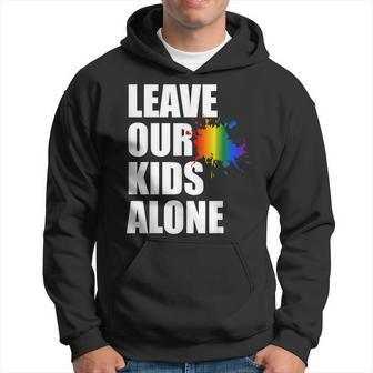 Leave Our Kids Alone Usa Pride Flag Antiwoke Anti Liberal Pride Month Funny Designs Funny Gifts Hoodie | Mazezy