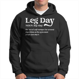 Leg Day Definition Gym Pump Cover-Oversized Gym Workout Hoodie - Monsterry DE