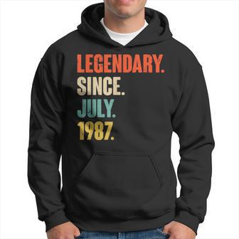 Legendary Since July 1987 35 Year Old Gift 35Th Birthday Hoodie | Mazezy
