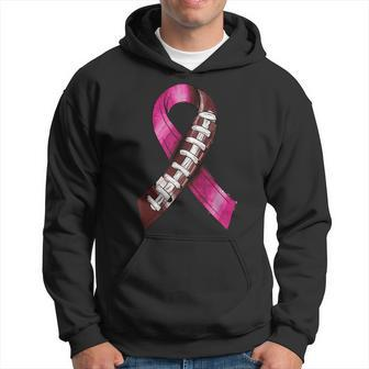 Leopard Game Day Pink American Football Tackle Breast Cancer Hoodie | Mazezy