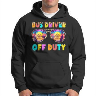 Leopard Sunglasses Bus Driver Off Duty Last Day Of School Hoodie | Mazezy