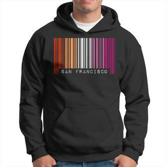 Lesbian Gay Barcode Pride San Francisco California Queer Hoodie | Mazezy