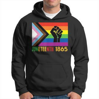 Lesbian Junenth 1865 Lgbt Gay Pride Flag Black History Hoodie | Mazezy AU