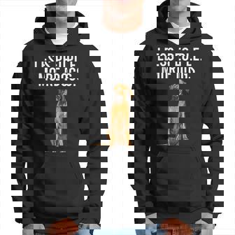 Less People More Dogs Rhodesian Ridgeback Funny Introvert Hoodie - Thegiftio UK