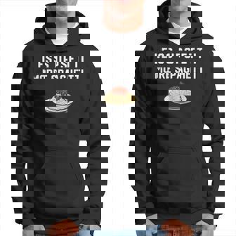 Less Upsetti More Spaghetti Funny Noodle Lover Hoodie - Thegiftio UK