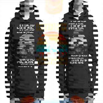 Lets Eat Kids Punctuation Saves Lives Funny Grammar Dino Hoodie - Seseable