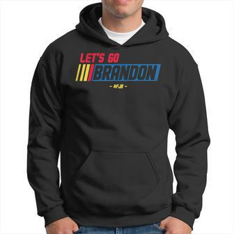 Lets Go Brandon Racing Car Us Flag Funny Gift Idea 80 90S 90S Vintage Designs Funny Gifts Hoodie | Mazezy DE