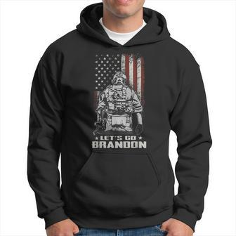 Lets Go Brandon Veteran Us Army Battle Flag Funny Gift Idea Hoodie | Mazezy