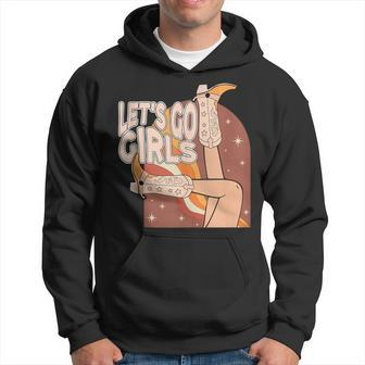 Lets Go Girls Cowgirl Boots Country Bachelorette Party Hoodie - Seseable