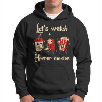 Let's Watch Horror Movies Halloween Costume Hot Dog Hoodie - Monsterry CA