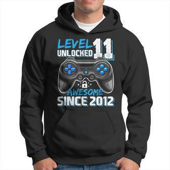 Level 11 Unlocked Awesome 2012 Video Game 11Th Birthday Boy Hoodie - Seseable