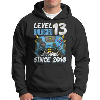 Level 13 Unlocked Awesome 2010 13Th Birthday Boy Video Games Hoodie - Seseable