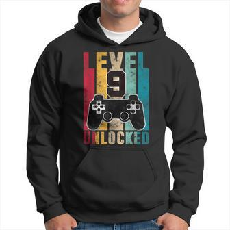Level 9 Unlocked 9 Year Old Bday Gifts Gaming 9Th Birthday Hoodie | Mazezy