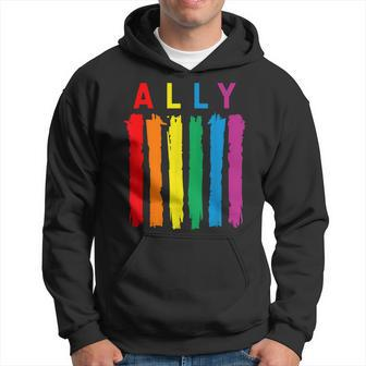 Lgbt Ally Pride Rainbow Proud Ally Hoodie - Seseable