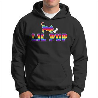 Lgbt Gay Pride Lil Pup Dog Silhouette Hoodie | Mazezy